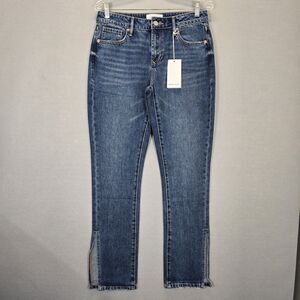 Dear John  Woman's Blue Blaire Straight High Rise Jeans Size 27 Open Leg